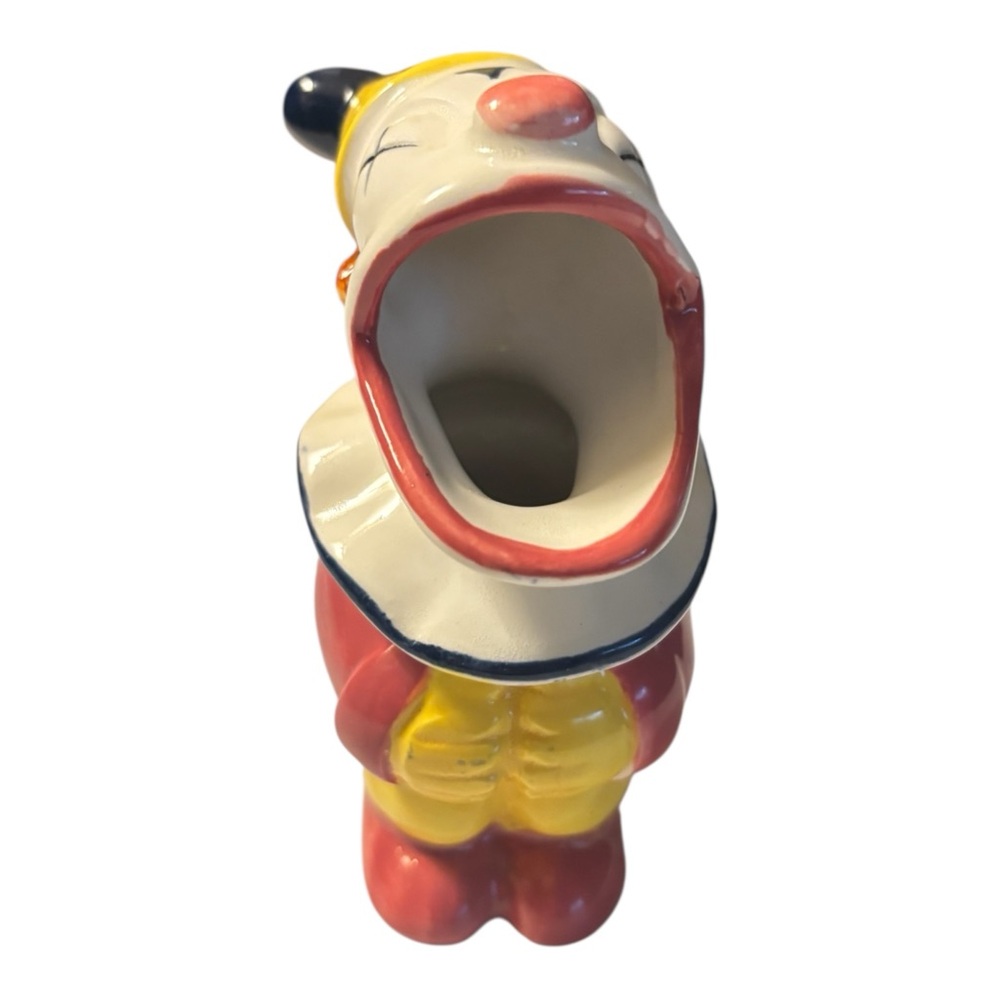 Vintage Unique Ceramic Clown Pie Bird Vent Funnel-about 4.5 inches- from Japan - Picture 2 of 5
